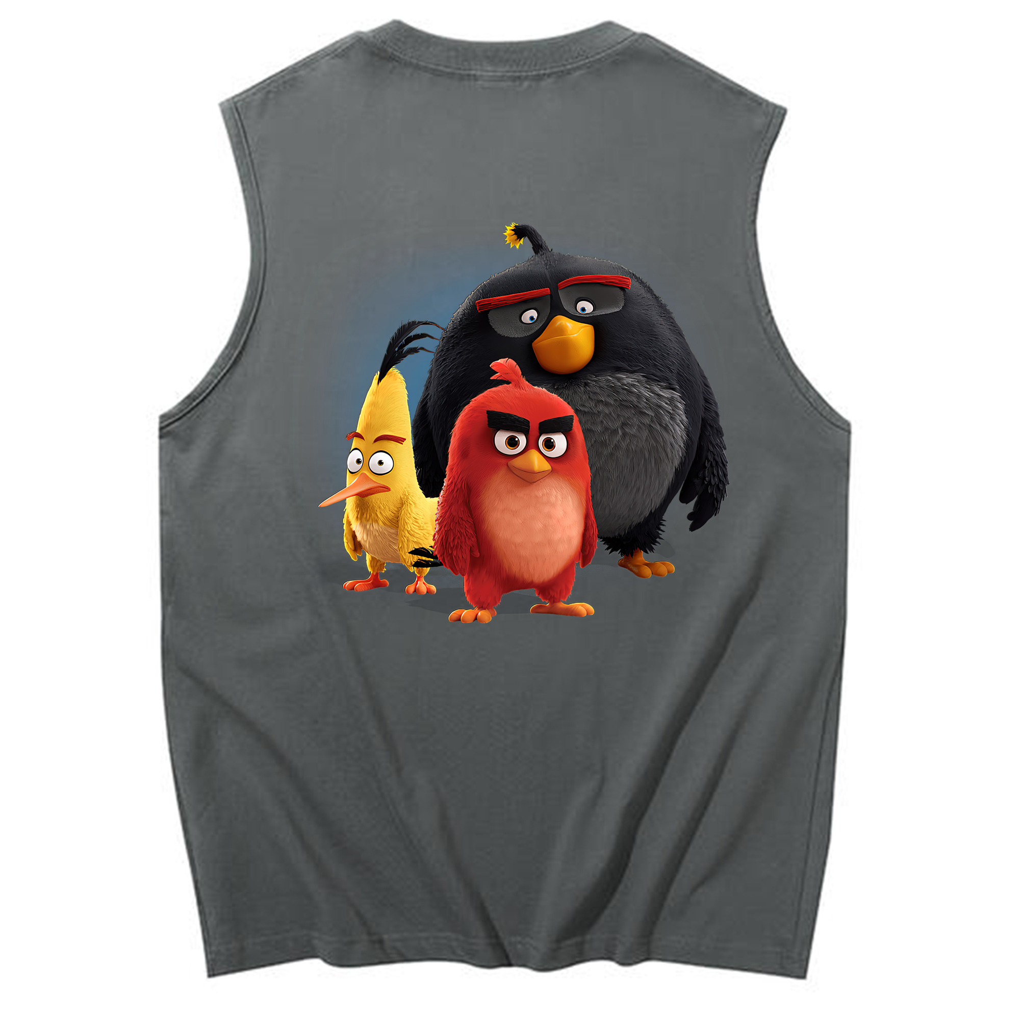 （画像用） Angry Birds アングリーバード コットン100％タンクトップ（背面プリント）